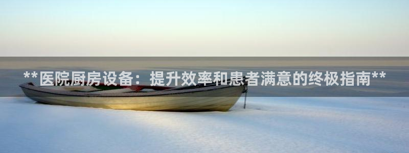 尊龙集团有限公司官网：**医院厨房设备：提升效率和患者满意的
