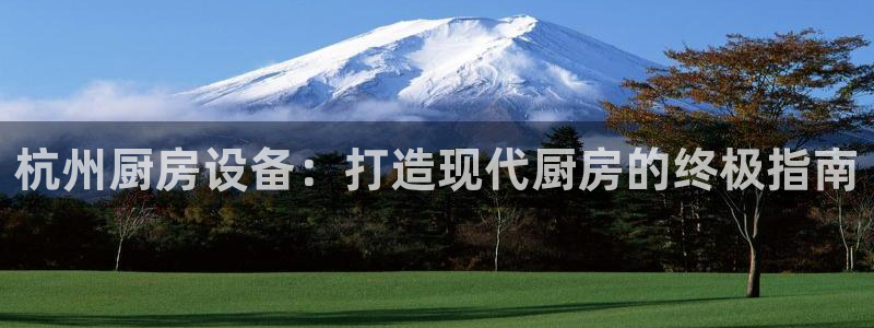 尊龙凯时电竞注册：杭州厨房设备：打造现代厨房的终极指南